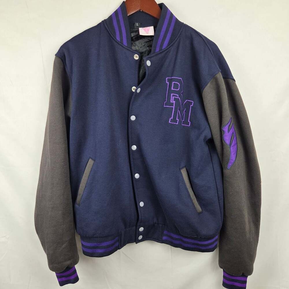 TKS Stop Blade of Marmora Varsity Jacket Size L Purple Navy